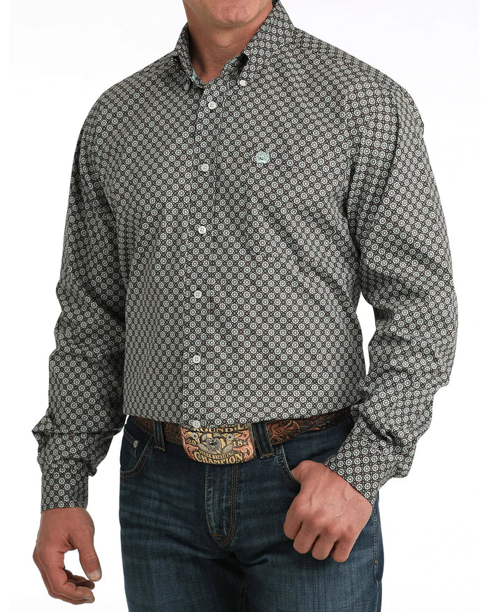 Cinch Classic Fit Button Up Shirt in Brown (Men's)