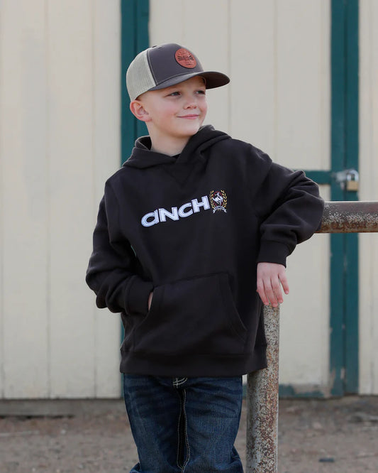 Cinch Pullover Brown Hoodie (Youth)