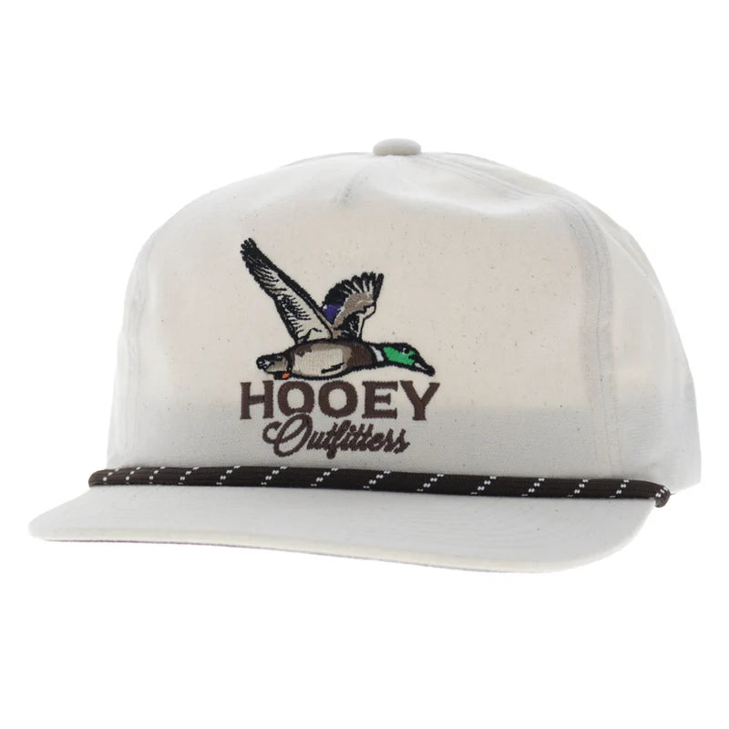 Hooey - Mallard 5-Panel Surround Snapback Hat in Cream