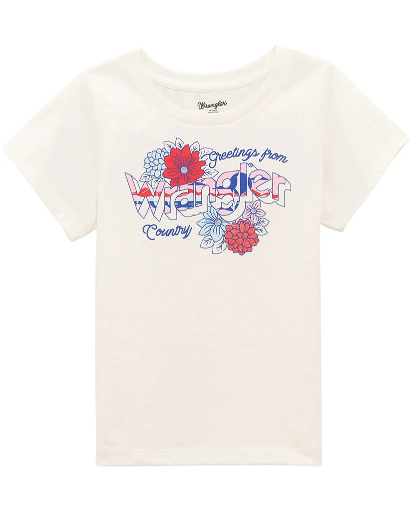 Wrangler Girl's Americana Greetings Graphic Tee