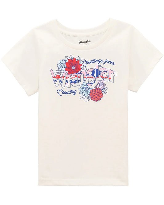 Wrangler Girl's Americana Greetings Graphic Tee