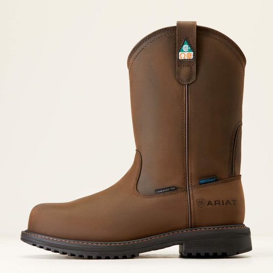 Ariat RigTEK Pull On CSA H20 Comp Toe Boot in Oily Distressed Brown (Men's)