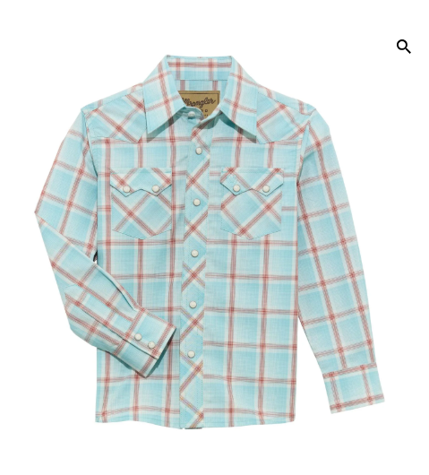Wrangler Retro Western Shirt in Blue/Red (Boy's)