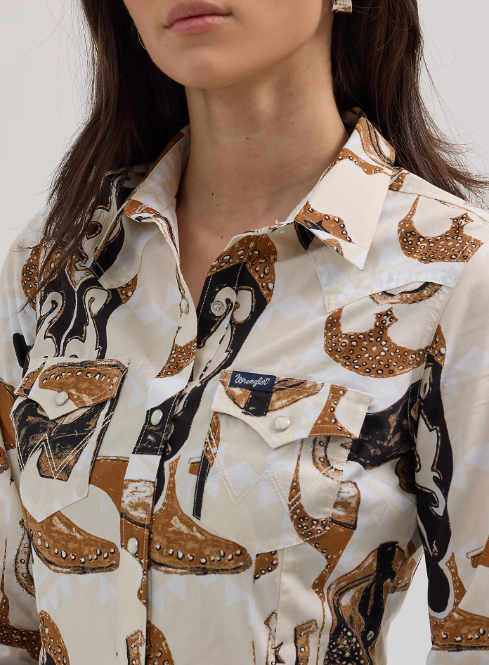 Wrangler Saddle Up Slim Western Snap Shirt (Women's)