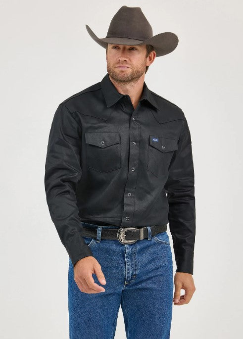 Wrangler Cowboy Cut® Firm Finish Twill Western Snap Work Shirt (Men's)