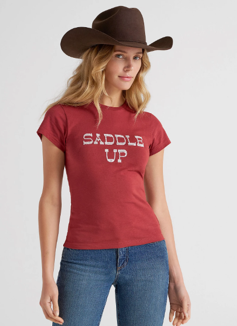Wrangler Graphic Shrunken Tee - Saddle Up (Women's)