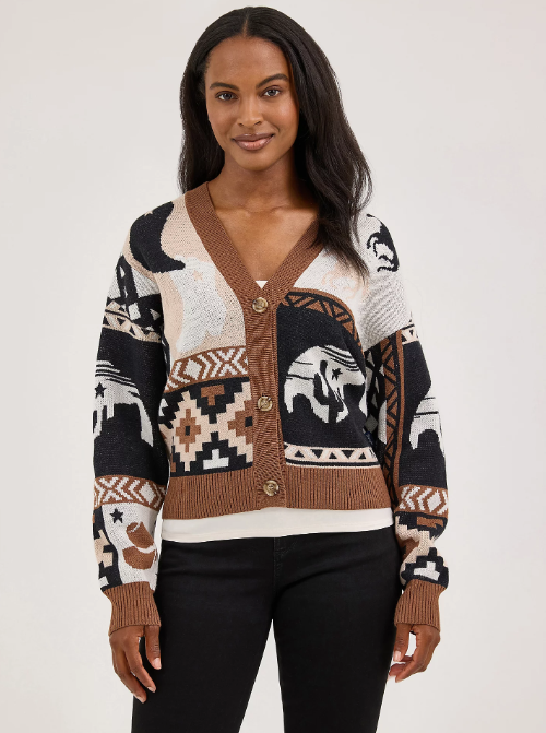 Wrangler Western Cropped Cardigan Sweater (Women's)