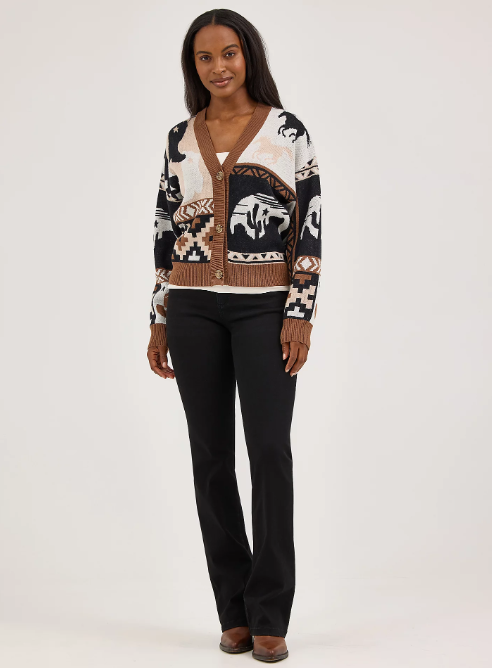Wrangler Western Cropped Cardigan Sweater (Women's)