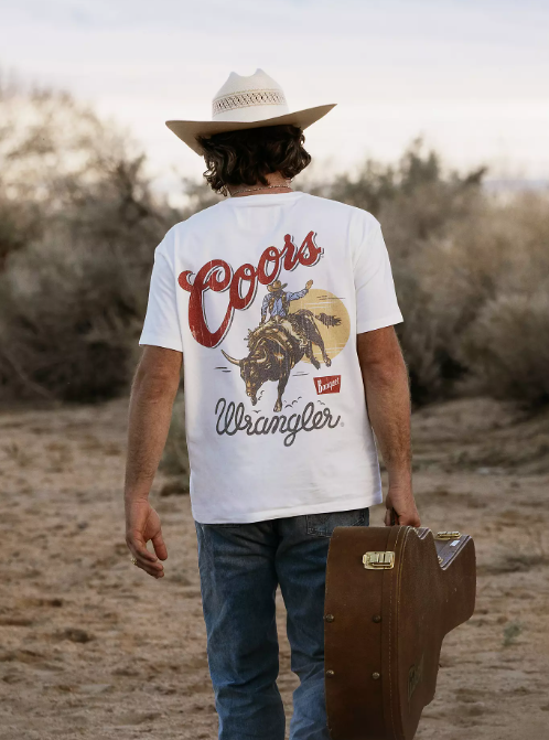 Wrangler X Coors Canada Short Sleeve T-Shirt Vintage Fit (Marshmallow)