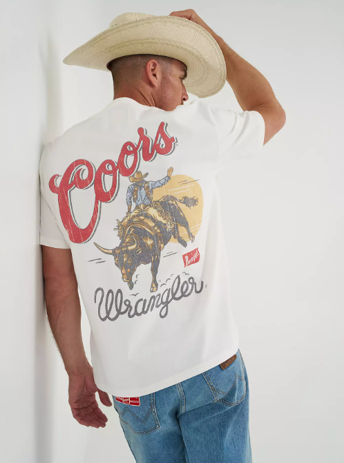 Wrangler X Coors Canada Short Sleeve T-Shirt Vintage Fit (Marshmallow)
