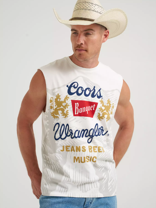 Wrangler X Coors Canada Festival Tank - Marshmallow