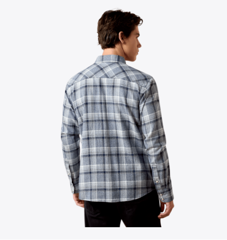 Ariat Retro Harish Fitted Snap Shirt in Sargasso Sea Plaid (Men's)