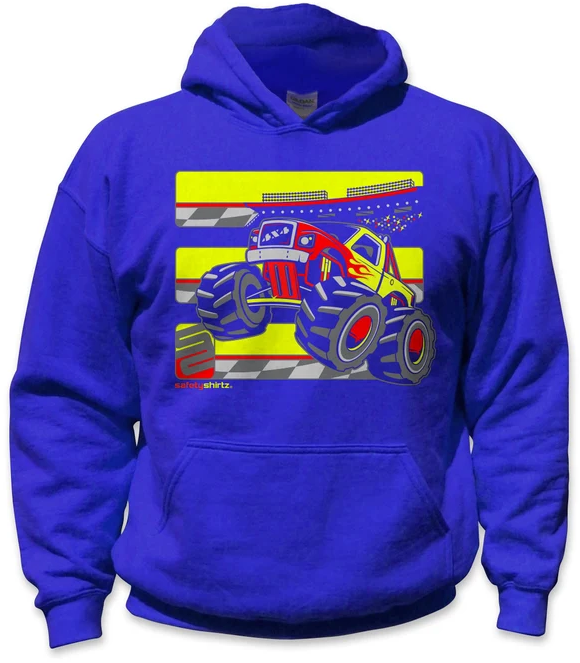 Safetyshirtz Hi-Vis Safety Stripe Monster Truck (YOUTH)