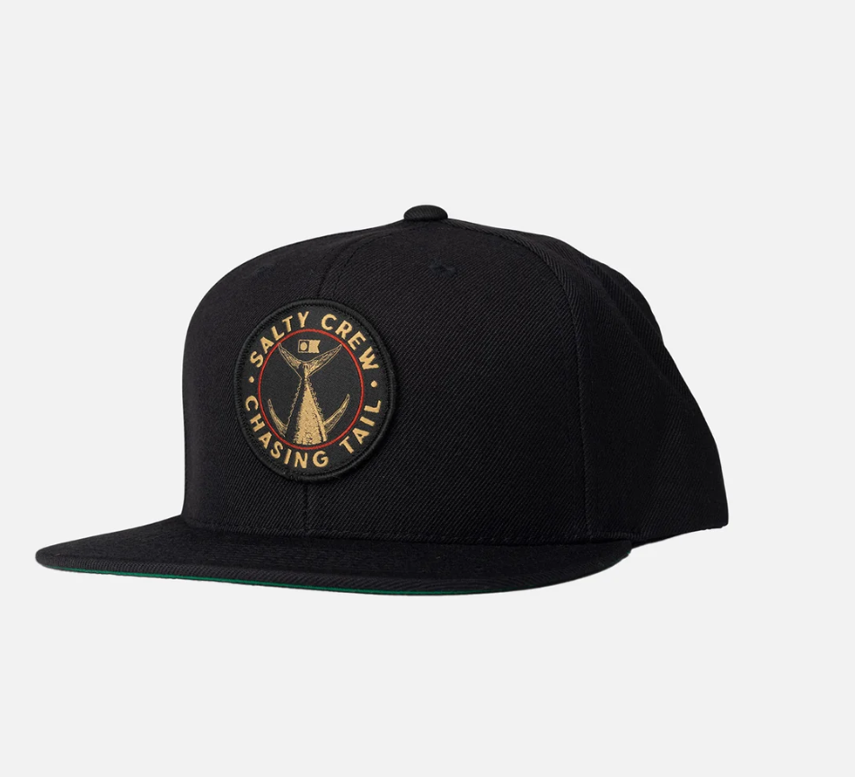 Salty Crew Tailgate 6 Panel Hat in Black
