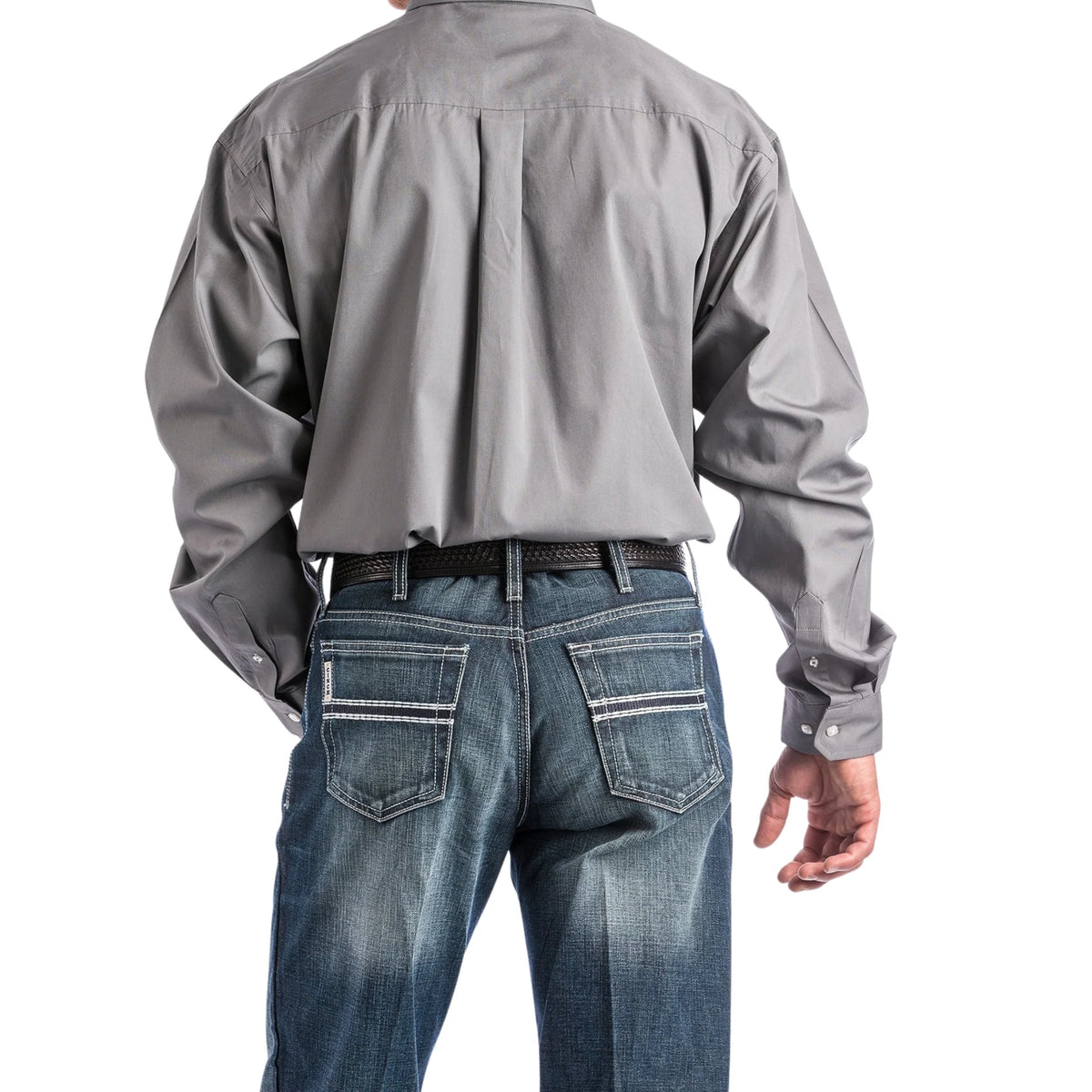 Cinch Classic Fit Button Up Long Sleeve in gray (Men's)