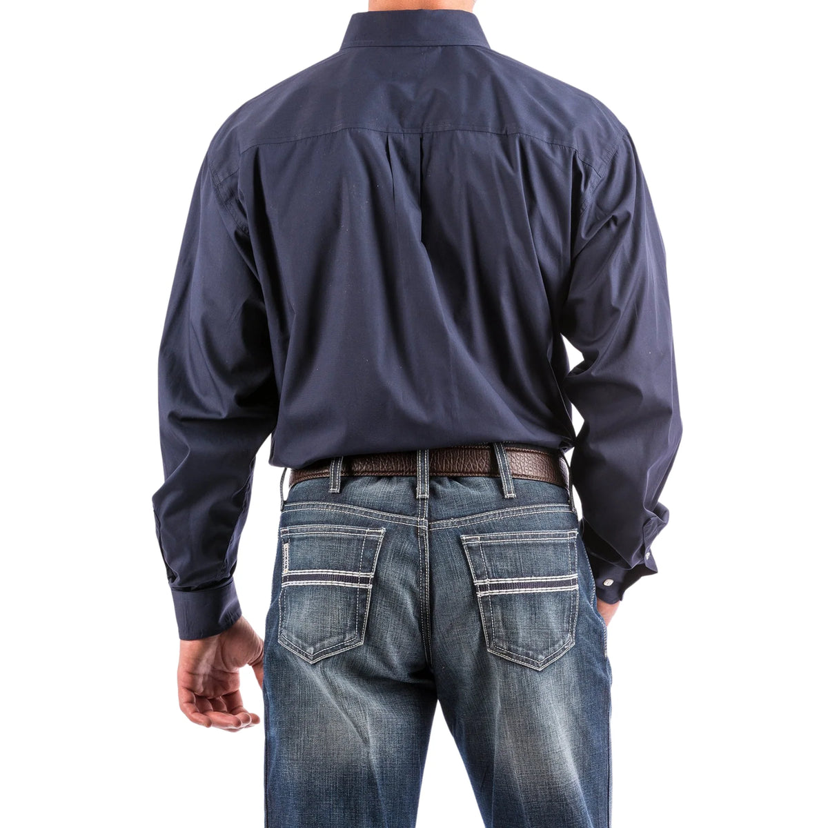 Cinch Classic Fit Button Up Long Sleeve in Navy (Men's)
