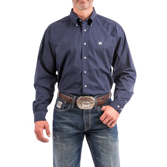 Cinch Classic Fit Button Up Long Sleeve in Navy (Men's)