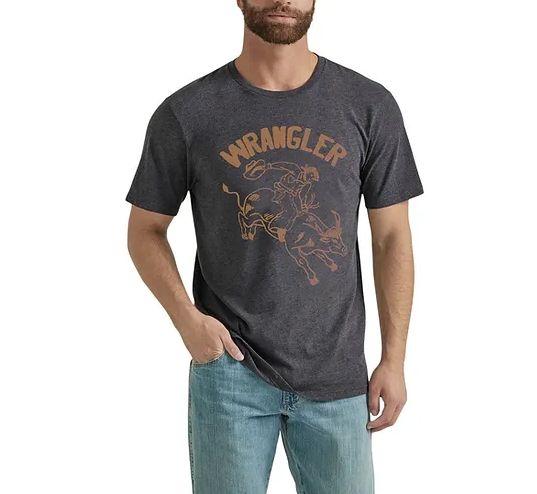Wrangler Short Sleeve Graphic T-shirt in Caviar (Men's)