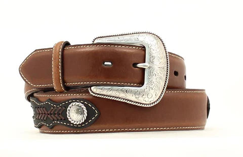 Nocona Belt Co. Ribbon Concho Belt in Brown (Men's)