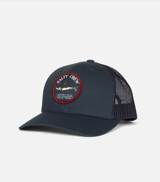 Salty Crew Bruce Trucker Hat in Midnight Navy