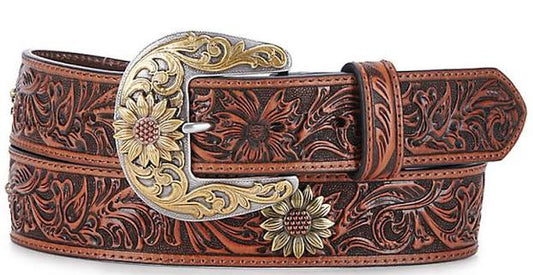 Ariat Floral Sunflower Concho Belt in Brown (Women's)