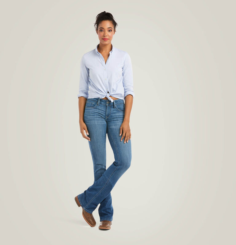 Ariat R.E.A.L. Mid Rise Patricia Boot Cut Jeans - Maine Wash (Women's)