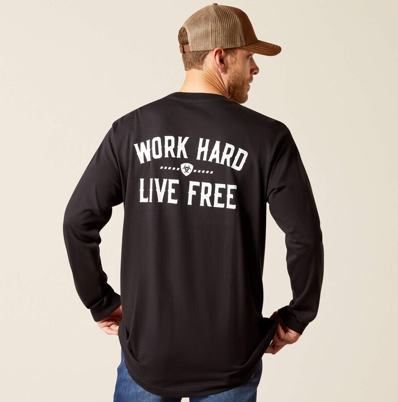 Ariat Rebar Cotton Strong - Work Hard Live Free - (Men's)